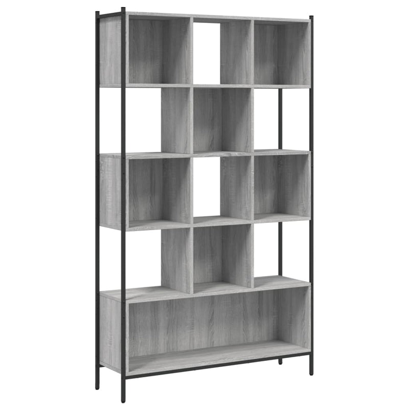 vidaXL szürke sonoma színű szerelt fa könyvespolc 102x28x172 cm