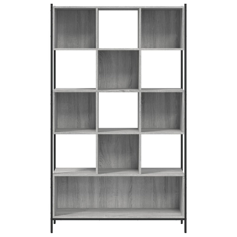 vidaXL szürke sonoma színű szerelt fa könyvespolc 102x28x172 cm