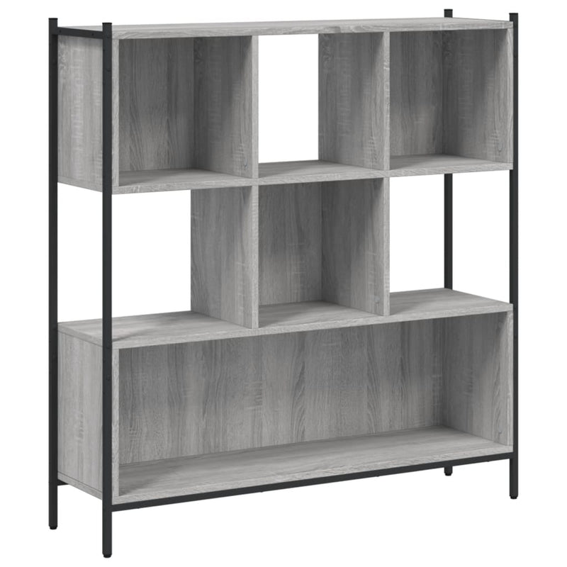 vidaXL szürke sonoma színű szerelt fa könyvespolc 102x28x172 cm