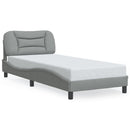 vidaXL világosszürke szövet ágykeret matrac nélkül 80x200 cm