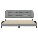 vidaXL világosszürke szövet ágykeret matrac nélkül Hvar 180 x 200 cm