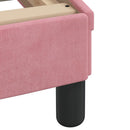 vidaXL rózsaszín bársony ágykeret matrac nélkül Hanko 90x200 cm