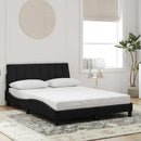 vidaXL fekete bársony ágykeret matrac nélkül Hanko 140 x 190 cm