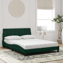 vidaXL sötétzöld bársony ágykeret matrac nélkül Hanko 140 x 190 cm