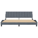 vidaXL sötétszürke bársony ágykeret matrac nélkül Hanko 200 x 200 cm