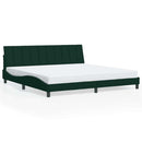 vidaXL sötétzöld bársony ágykeret matrac nélkül Hanko 200x200 cm