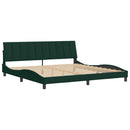vidaXL sötétzöld bársony ágykeret matrac nélkül Hanko 200x200 cm