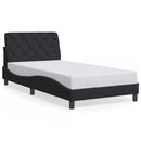 vidaXL fekete bársony ágykeret matrac nélkül 100x200 cm