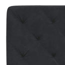 vidaXL fekete bársony ágykeret matrac nélkül 100x200 cm