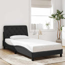 vidaXL fekete bársony ágykeret matrac nélkül 100x200 cm