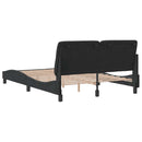 vidaXL fekete bársony ágykeret matrac nélkül 140 x 190 cm