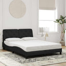 vidaXL fekete bársony ágykeret matrac nélkül 140 x 190 cm
