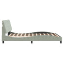 vidaXL világosszürke bársony ágykeret matrac nélkül 160 x 200 cm