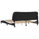 vidaXL fekete és fehér műbőr ágykeret matrac nélkül Hvar 180x200 cm