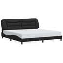 vidaXL fekete műbőr ágykeret matrac nélkül Hvar 200x200 cm