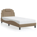 vidaXL cappuccino színű műbőr ágykeret Viana matrac nélkül 80 x 200 cm