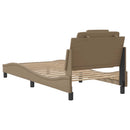 vidaXL cappuccino színű műbőr ágykeret Viana matrac nélkül 80 x 200 cm