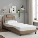 vidaXL cappuccino színű műbőr ágykeret Viana matrac nélkül 80 x 200 cm