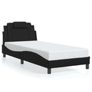 vidaXL fekete műbőr ágykeret Viana matrac nélkül 90x190 cm