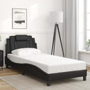 vidaXL fekete műbőr ágykeret Viana matrac nélkül 90x190 cm