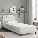 vidaXL fehér műbőr ágykeret Viana matrac nélkül 90x190 cm