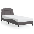 vidaXL szürke műbőr ágykeret Viana matrac nélkül 90x190 cm