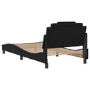 vidaXL fekete műbőr ágykeret Viana matrac nélkül 100x200 cm