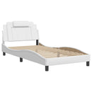 vidaXL fehér műbőr ágykeret Viana matrac nélkül 100x200 cm