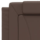 vidaXL barna műbőr ágykeret Viana matrac nélkül 100 x 200 cm
