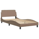 vidaXL cappuccino színű műbőr ágykeret Viana matrac nélkül 100x200 cm