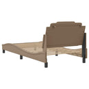 vidaXL cappuccino színű műbőr ágykeret Viana matrac nélkül 100x200 cm