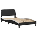 vidaXL fekete és fehér műbőr ágykeret Viana matrac nélkül 100x200 cm