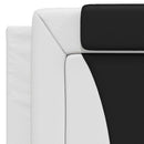 vidaXL fehér és fekete műbőr ágykeret Viana matrac nélkül 100x200 cm