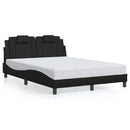 vidaXL fekete műbőr ágykeret Viana matrac nélkül 120 x 200 cm