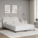 vidaXL fehér műbőr ágykeret Viana matrac nélkül 120 x 200 cm