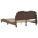 vidaXL barna műbőr ágykeret Viana matrac nélkül 120 x 200 cm
