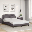 vidaXL szürke műbőr ágykeret Viana matrac nélkül 120 x 200 cm