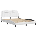 vidaXL fehér műbőr ágykeret Viana matrac nélkül 140x190 cm