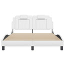 vidaXL fehér műbőr ágykeret Viana matrac nélkül 140x190 cm