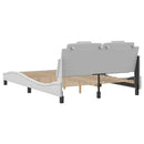 vidaXL fehér műbőr ágykeret Viana matrac nélkül 140x190 cm
