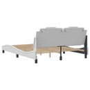 vidaXL fehér műbőr ágykeret Viana matrac nélkül 160x200 cm