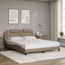vidaXL cappuccino színű műbőr ágykeret Viana matrac nélkül 160x200 cm