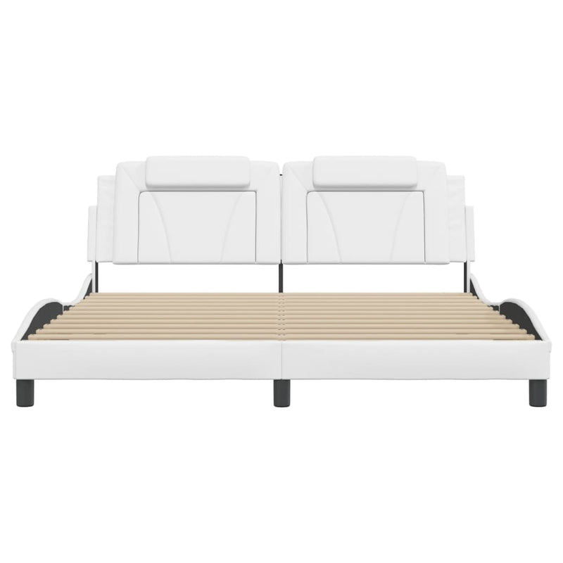 vidaXL fehér műbőr ágykeret Viana matrac nélkül 180x200 cm