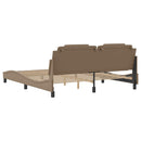 vidaXL cappuccino színű műbőr ágykeret Viana matrac nélkül 180x200 cm