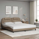 vidaXL cappuccino színű műbőr ágykeret Viana matrac nélkül 180x200 cm