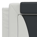 vidaXL fehér és fekete műbőr ágykeret Viana matrac nélkül 180x200 cm