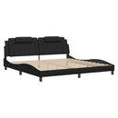 vidaXL fekete műbőr ágykeret Viana matrac nélkül 200x200 cm