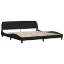 vidaXL fekete műbőr ágykeret Viana matrac nélkül 200x200 cm