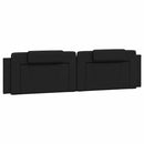 vidaXL fekete műbőr ágykeret Viana matrac nélkül 200x200 cm