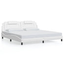 vidaXL fehér műbőr ágykeret Viana matrac nélkül 200x200 cm